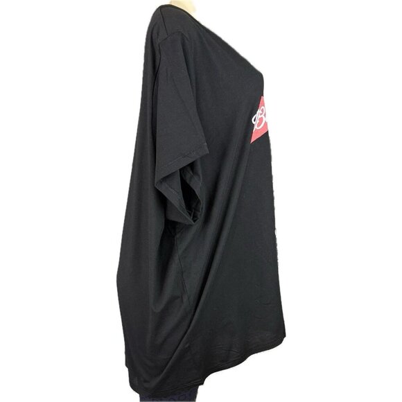 Budweiser +5 Black Clydesdale Graphic Split Raw Edge Neckline Short Sleeve Tee - Picture 3 of 6